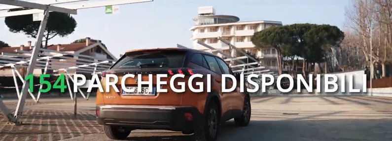Vista aerea dei parcheggi